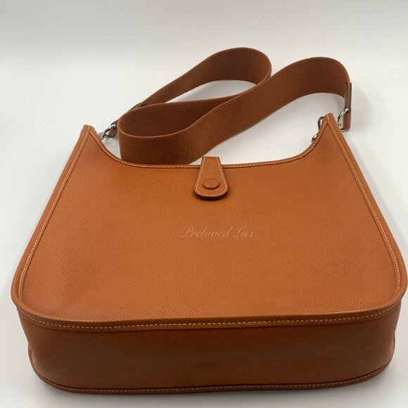 Authentic HERMES Brown Epsom Evelyne I PM Crossbody Bag - Picture 4 of 15